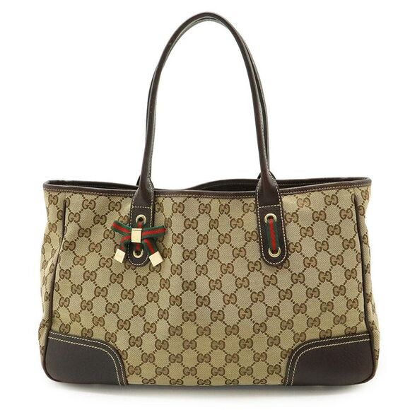 Gucci GG Canvas Princy Ribbon Tote Bag - Picture 1 of 7